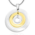 Personalised Circles of Love Teacher Necklace Personalised Circles of Love teacher necklace in gold and silver tones