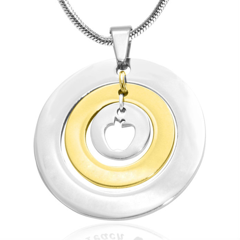 Personalised Circles of Love Teacher Necklace Personalised Circles of Love teacher necklace in gold and silver tones