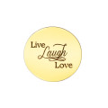 Live Laugh Love Disc Dream Locket in Gold Personalised Live Laugh Love Disc Dream Locket in gold