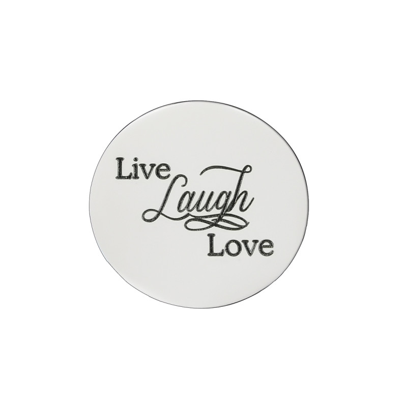 Personalised Live Laugh Love Disc Dream Locket Personalised Live Laugh Love Disc Dream Locket in silver