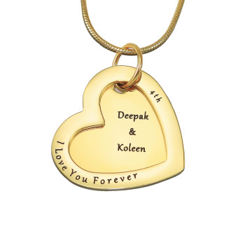 Personalised Love Forever Necklace - 18ct Gold Plated