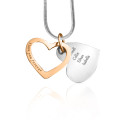 Two-Tone Love Forever Pendant Two-tone rose gold and silver Love Forever heart pendant
