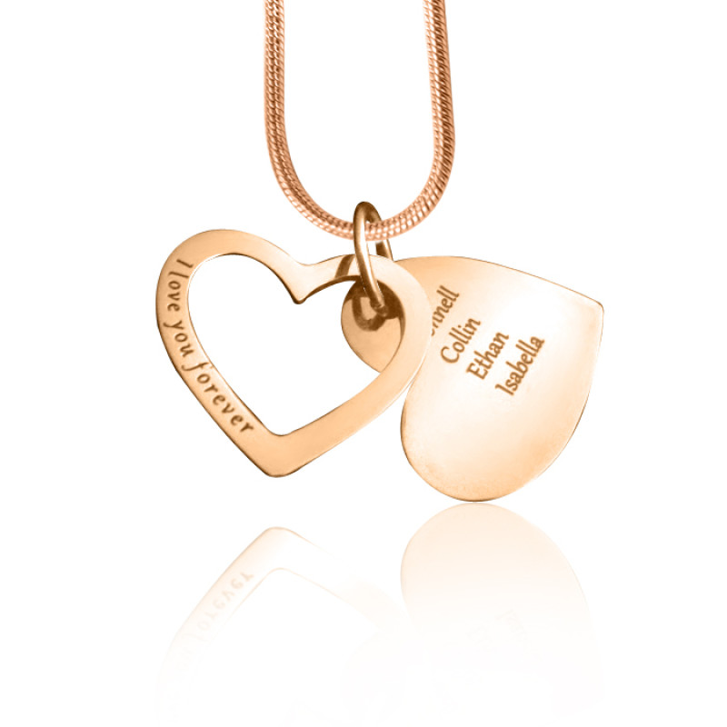 Personalised Love Forever pendant in rose gold finish