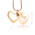 Size image for the Personalised Love Forever pendant