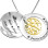 Personalised My Family Tree Dome Necklace - Two Tone - Gold Tree