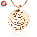 Personalised mother's double-disc necklace