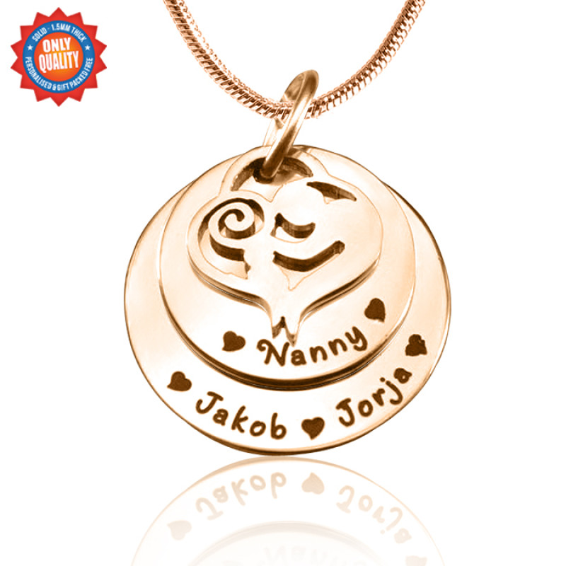 Personalised mother's double-disc necklace
