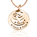 Personalised mother's double-disc necklace product image