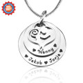 Personalised mother's double disc necklace