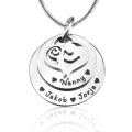 Personalised mother's double disc necklace product view