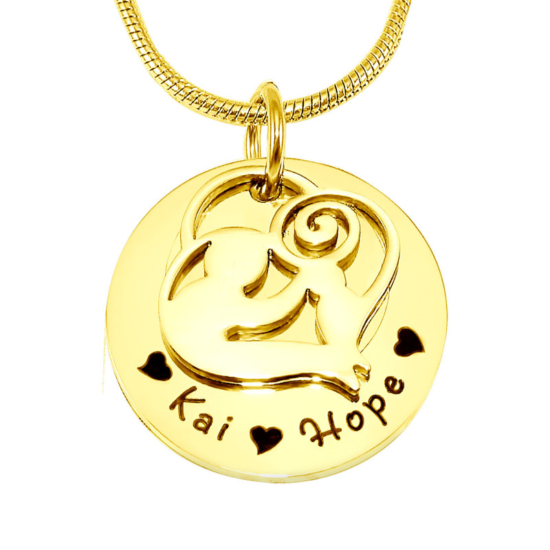 Personalised Mother's Disc Single Necklace Gold-plated personalised Mother's Disc Single Necklace