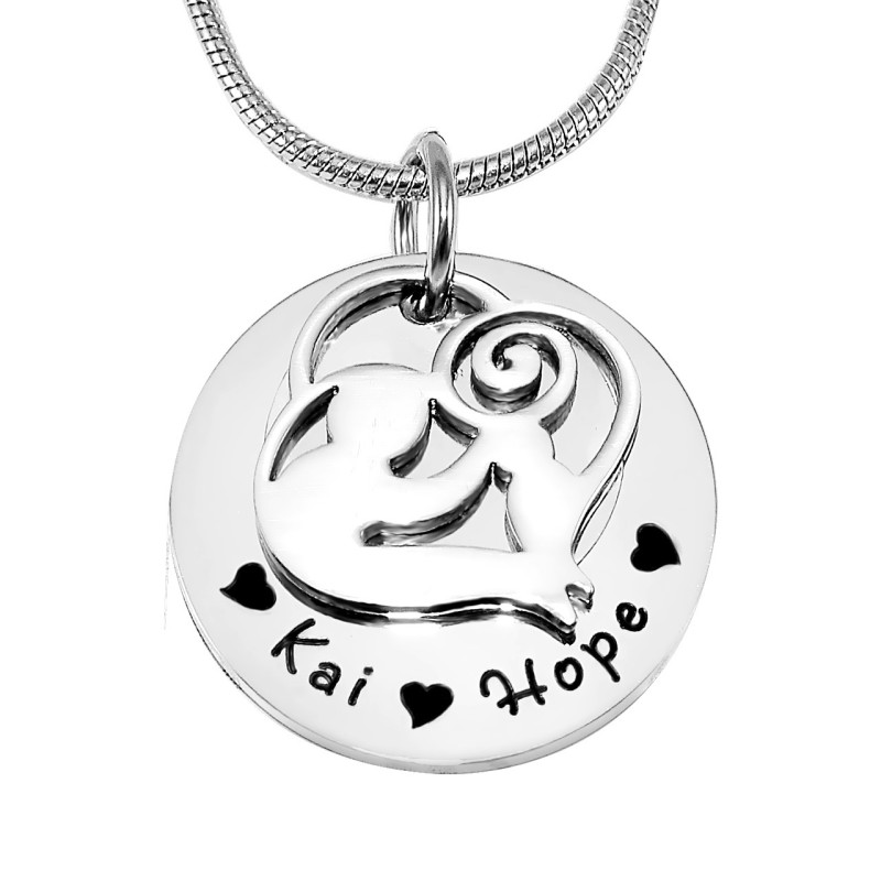 Mother’s Disc Single Silver Necklace Silver Mother’s Disc Single Necklace pendant