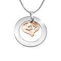 Personalised Mother's Love two-tone rose gold necklace