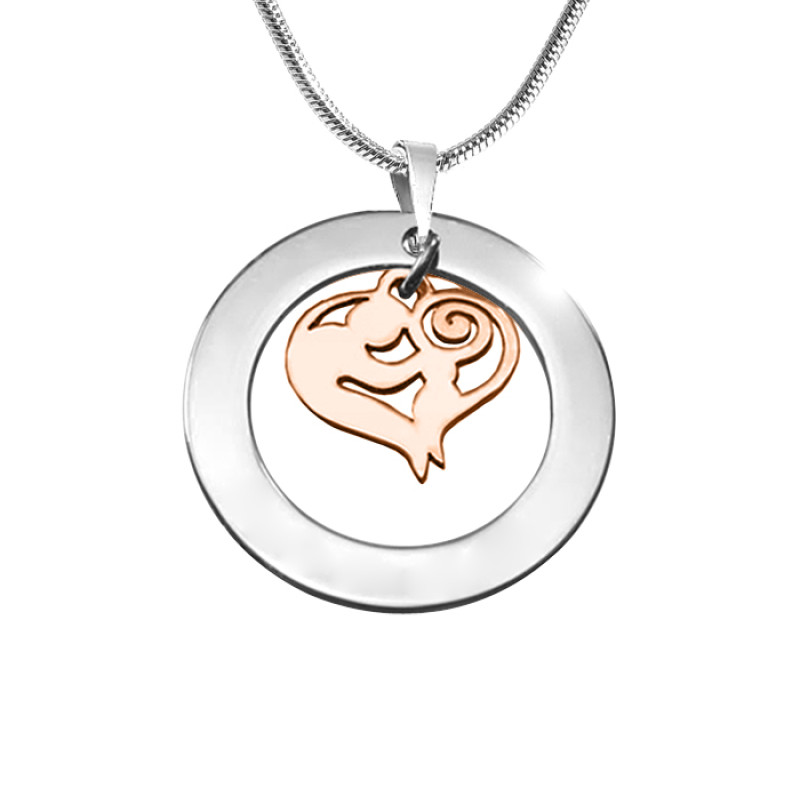 Personalised Mother's Love two-tone rose gold necklace