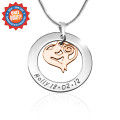 Personalised Mother's Love necklace with rose gold mother detail