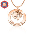 Personalised Mother's Love necklace in rose gold finish