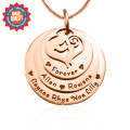 Personalised mother's triple disc pendant necklace