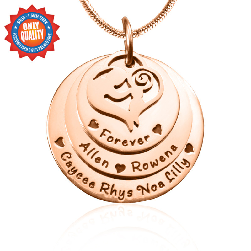 Personalised mother's triple disc pendant necklace