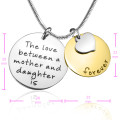 Personalised Mother Forever pendant in two-tone gold
