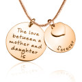 Rose gold plated Personalised Mother Forever pendant necklace