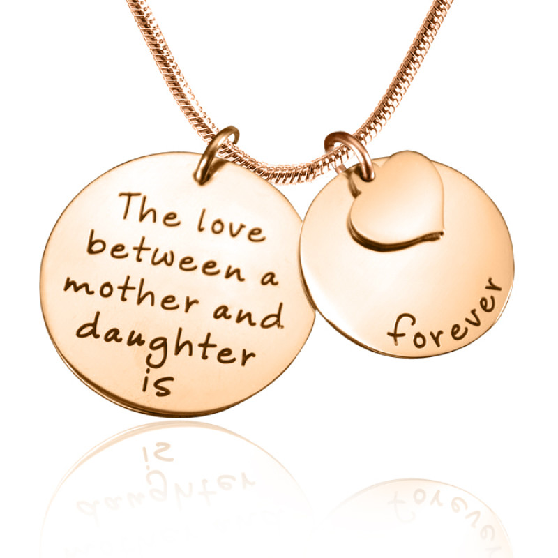 Rose gold plated Personalised Mother Forever pendant necklace