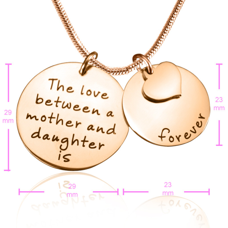 Personalised Mother Forever pendant necklace detail