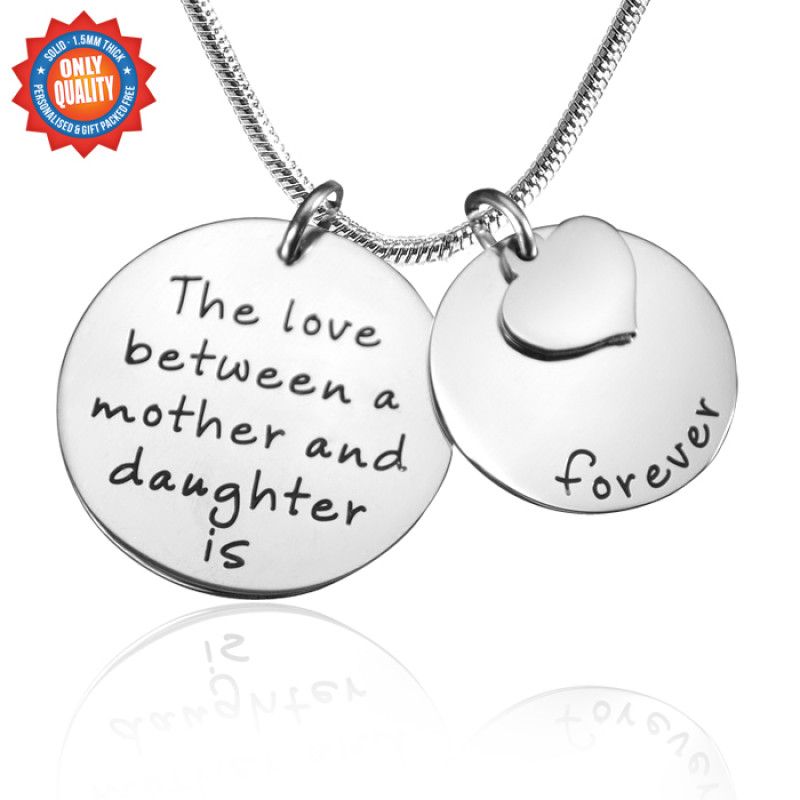 Personalised Mother Forever Necklace - Silver Personalised Mother Forever Necklace in silver