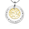 Two-Tone Gold Family Tree Necklace Two-tone gold personalised family tree necklace