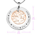 Family Tree Necklace Size Reference Size reference image for the two-tone family tree necklace