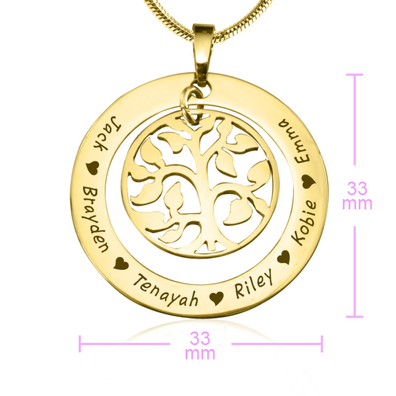 Personalised My Family Tree Necklace Size Guide Size guide for the Personalised My Family Tree Necklace