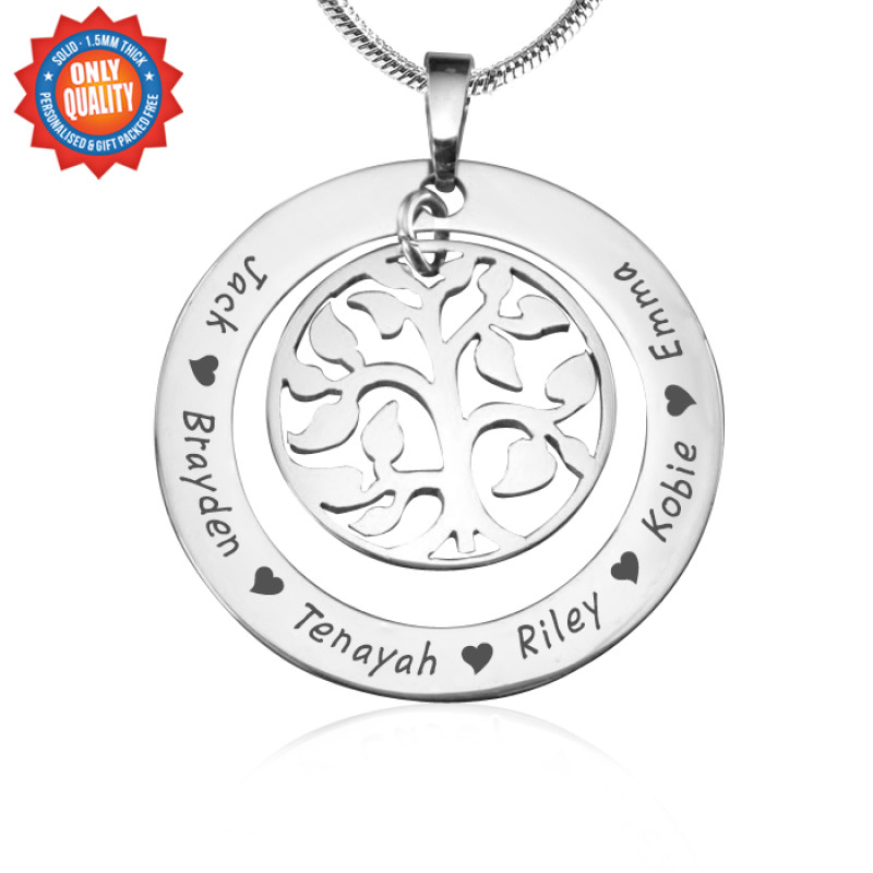 My Family Tree necklace detail view