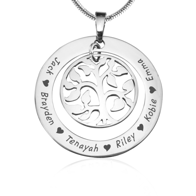 Sterling silver My Family Tree necklace