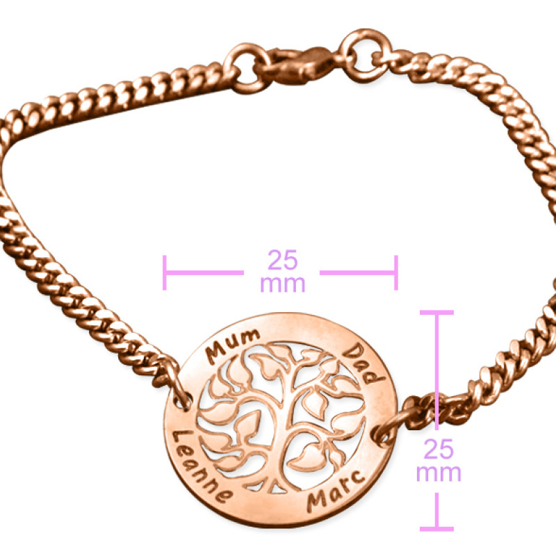 Personalised My Tree Bracelet in Rose Gold Rose gold personalised My Tree Bracelet