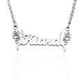 Personalised silver name necklace with fairy ornament