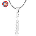 Personalised Vertical Name Necklace Personalised vertical name necklace in silver