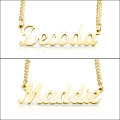 Personalised Name Necklace – 18ct Gold Plated Personalised handwriting-style name necklace in a gold-tone finish