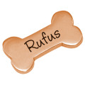 Rose Gold Paw Bone Charm Rose gold dog bone charm with paw detail