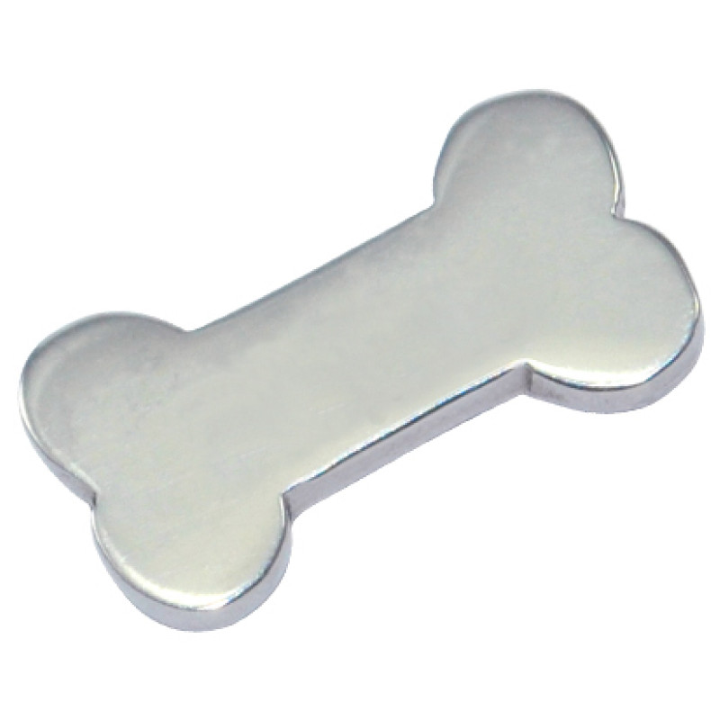 Blank Silver Paw Bone Charm Blank silver dog bone charm with paw detail