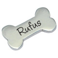 Personalised Dog Bone Charm Personalised dog bone charm with paw detail