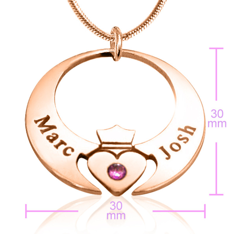 Size reference image for the Queen of My Heart necklace