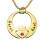 Personalised Queen of My Heart Necklace - 18ct Gold Plated