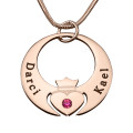 Rose gold Queen of My Heart necklace