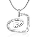 Personalised Swirls of My Heart Necklace - Sterling Silver Personalised Swirls of My Heart Necklace in sterling silver