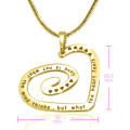 Swirls of My Heart Necklace Measurements Swirls of My Heart necklace measurement guide