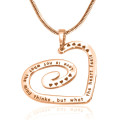 Personalised Swirls of My Heart Necklace - 18ct Rose Gold Plated Personalised Swirls of My Heart necklace in rose gold plating