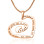 Personalised Swirls of My Heart Necklace - 18ct Rose Gold Plated