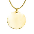 Swirls of Time Disc Necklace Personalised Swirls of Time disc necklace in a gold finish