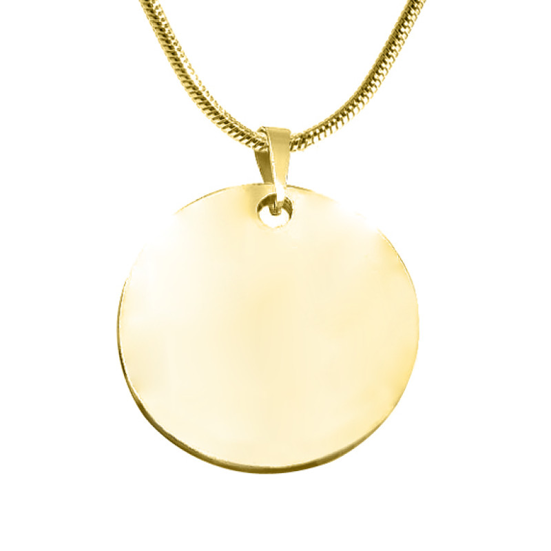 Swirls of Time Disc Necklace Personalised Swirls of Time disc necklace in a gold finish