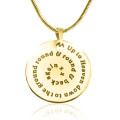 Personalised Swirls of Time Disc Necklace Personalised Swirls of Time disc necklace in a gold finish
