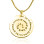 Personalised Swirls of Time Disc Necklace - 18ct Gold Plated
